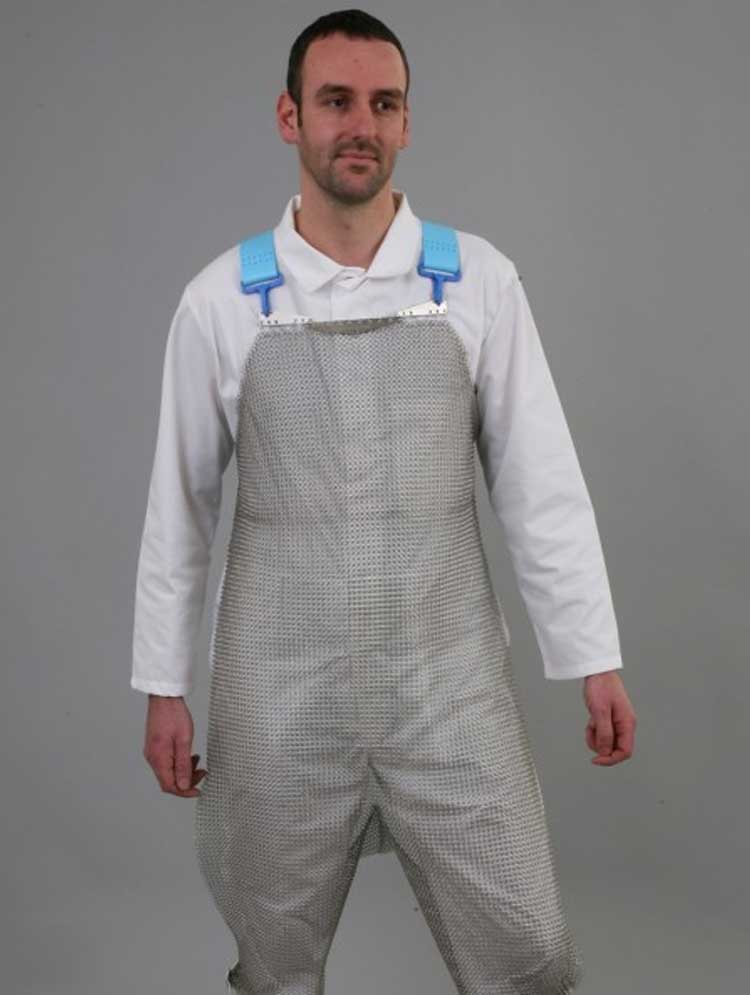 Split Leg Metal Mesh Apron used for body protection made from stainless steel wire 304 