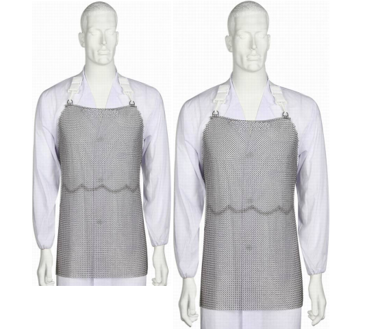 Butcher Protective Aprons Made From Stainless steel wire 55 x 85 cm with adjustable textile strap