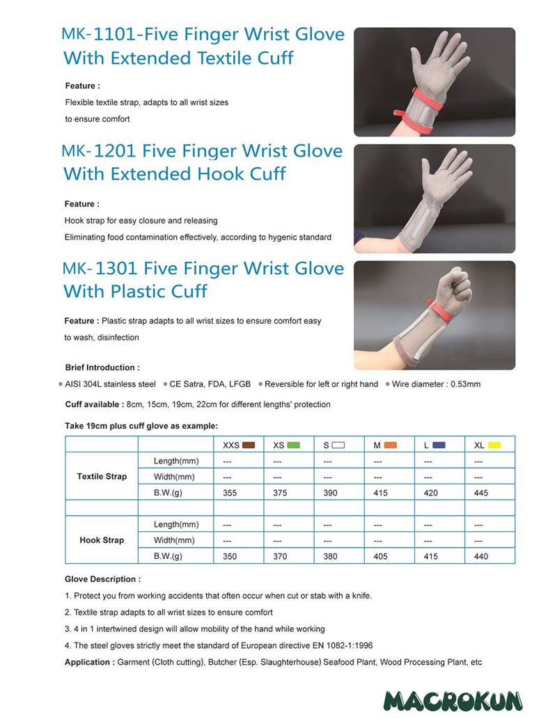 Extended Cut Resistant Gloves from China,Macrokun ring mesh gloves suppliers.