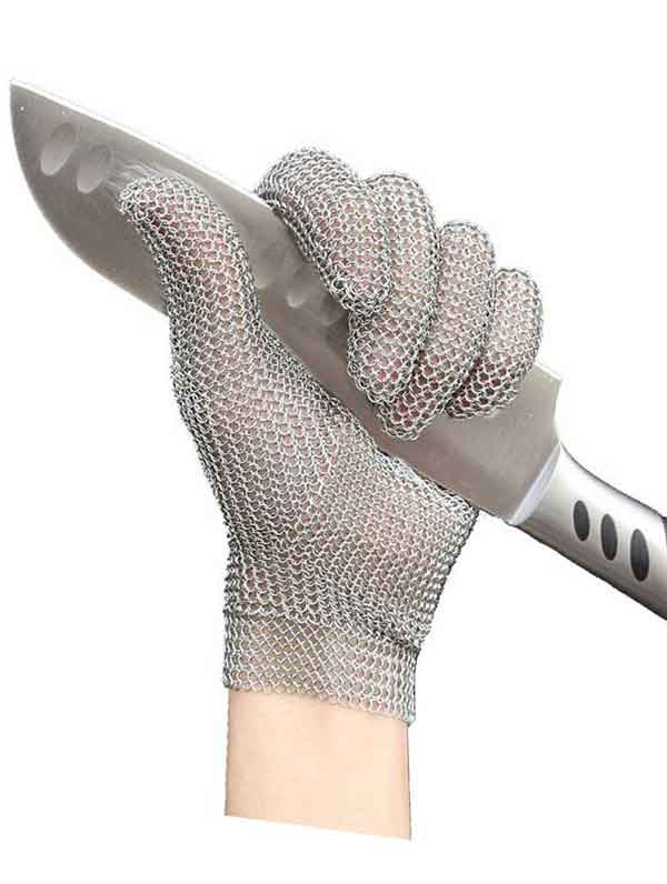 MK5201-Five Finger Stainless Steel Glove With Hook Strap 