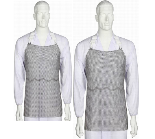 Split Leg Metal Mesh Apron used for body protection made from stainless steel wire 304 