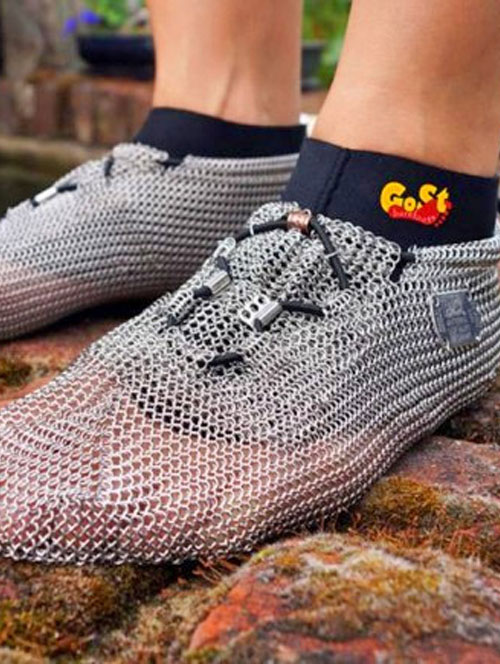 Stainless steel chain mail running shoes offered directly by manufacturer