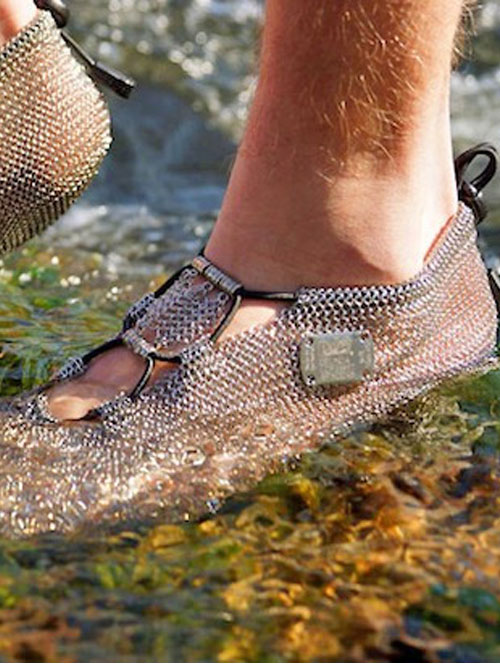 Stainless steel chain mail running shoes offered directly by manufacturer