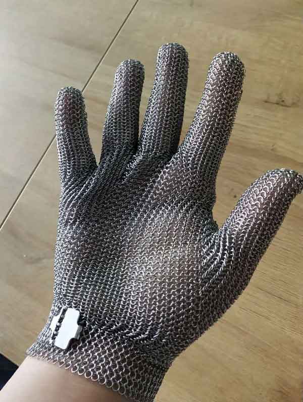 MK5201-Five Finger Stainless Steel Glove With Hook Strap 