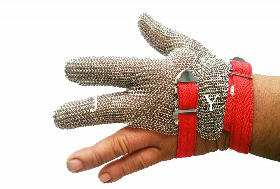 Hot Sale Five-Finger Stainless Steel Safety Chain-Mail Gloves, Working 304 Stainless Steel Gloves